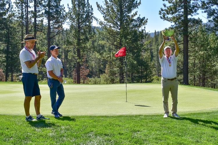 Jody Fanagan (left) and Todd White (right) on Martis Camp Hole 15